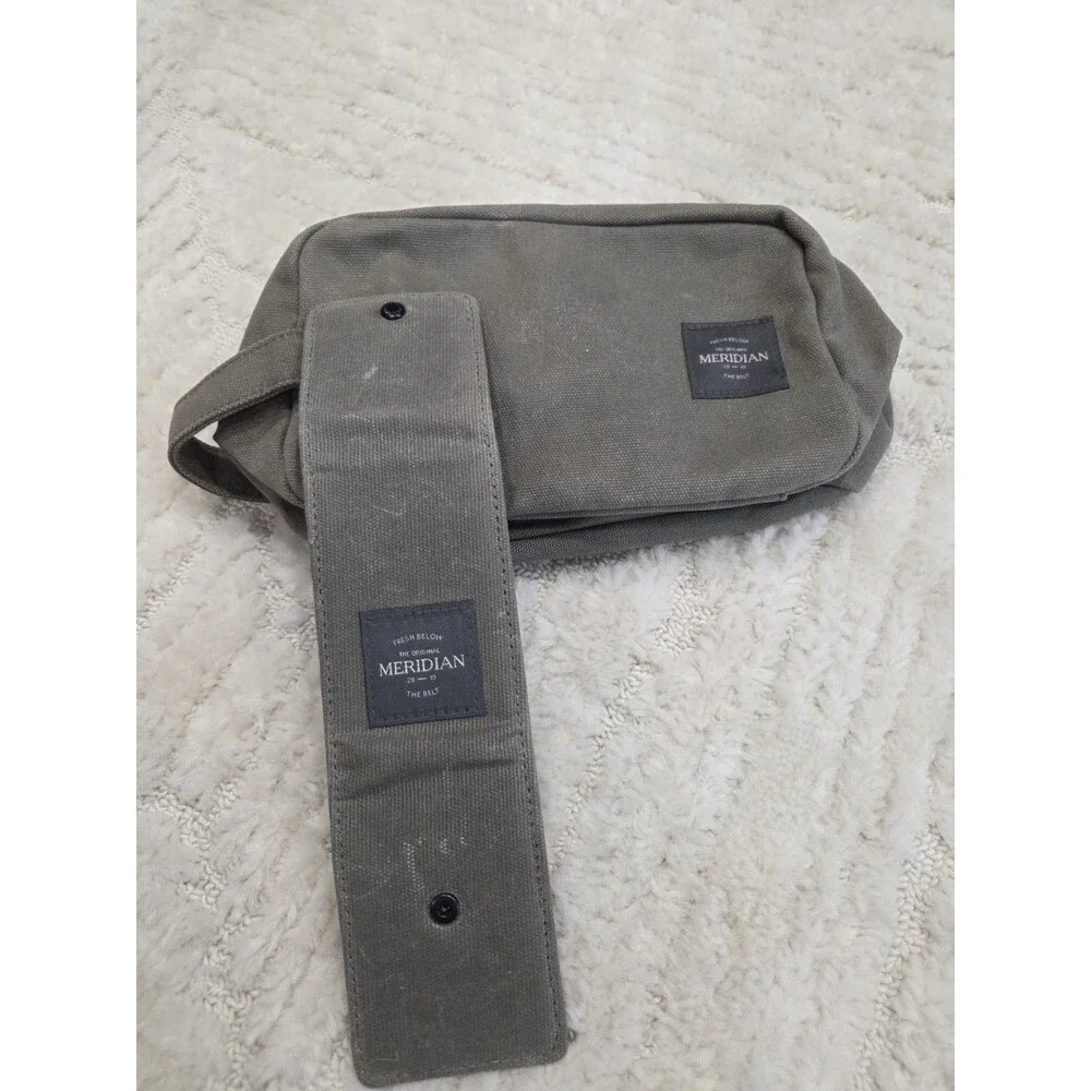 Meridian To-Go SET Toiletries Travel Bag Distressed Waxed Canvas GRN Khaki B5
